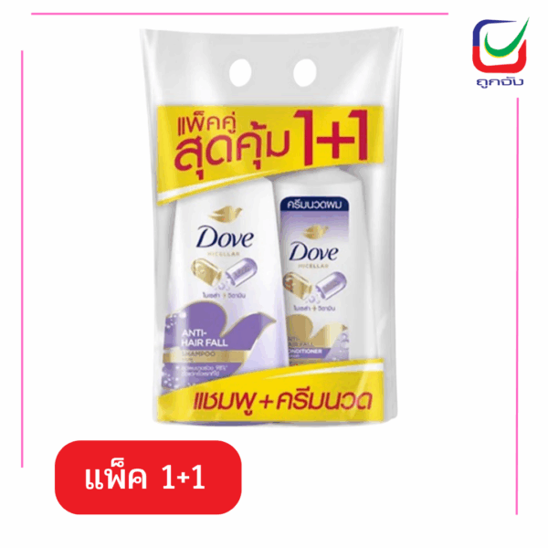 โดฟไมเซล่าแชมพู+นวด 380มล. ม่วงแพ็ค(1แถม1)