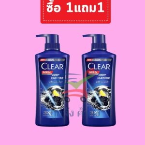 เคลียร์ ผู้ชาย แชมพู+แชมพู ดีพคลีน 370มล.(1แถม1)